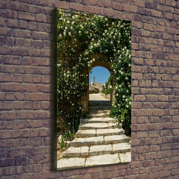 Stampa quadro su tela verticale Arco floreale