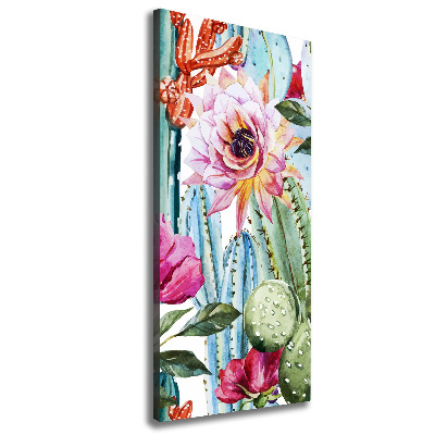 Quadro su tela canvas verticale Cactus
