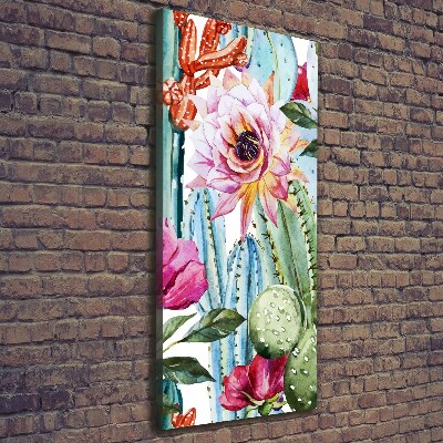Quadro su tela canvas verticale Cactus