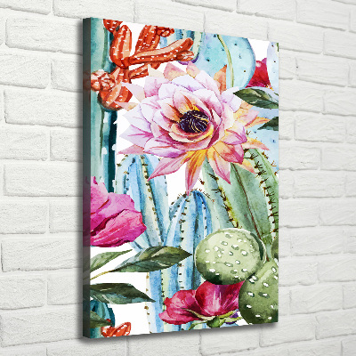 Quadro su tela canvas verticale Cactus
