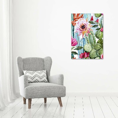 Quadro su tela canvas verticale Cactus