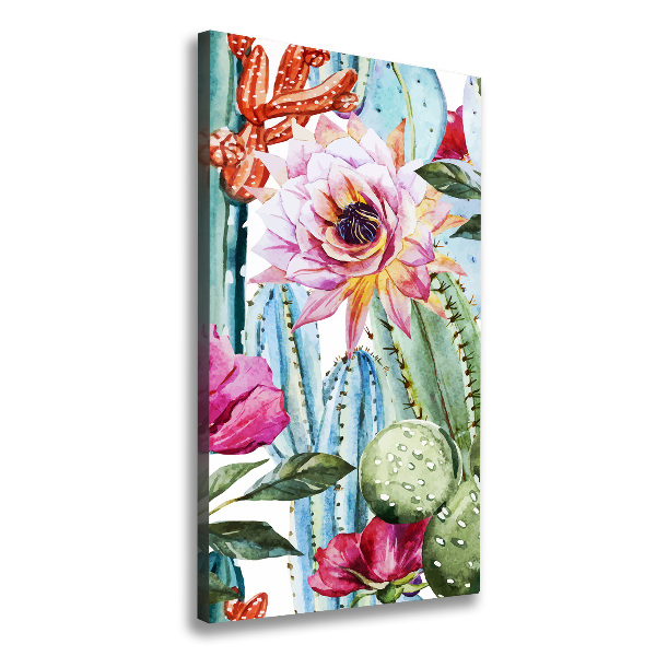 Quadro su tela canvas verticale Cactus