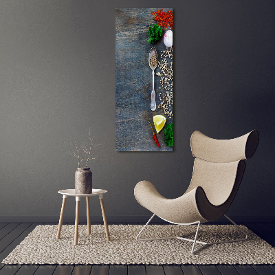 Quadro foto su tela verticale Spezie ed erbe aromatiche