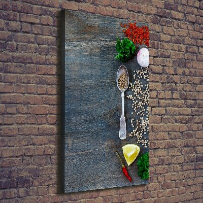 Quadro foto su tela verticale Spezie ed erbe aromatiche