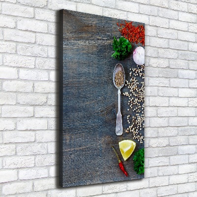 Quadro foto su tela verticale Spezie ed erbe aromatiche