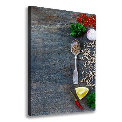 Quadro foto su tela verticale Spezie ed erbe aromatiche