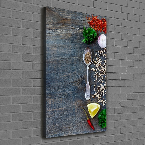 Quadro foto su tela verticale Spezie ed erbe aromatiche