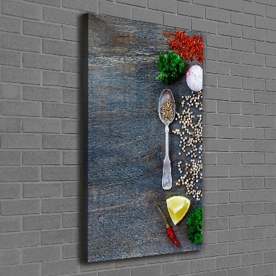 Quadro foto su tela verticale Spezie ed erbe aromatiche