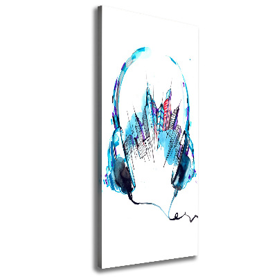 Quadro foto su tela verticale Musica della città