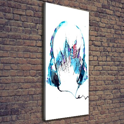 Quadro foto su tela verticale Musica della città