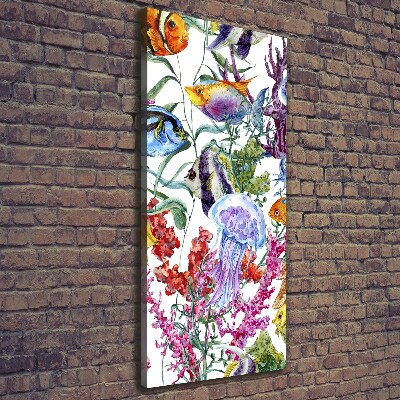 Quadro su tela canvas verticale Mondo sottomarino