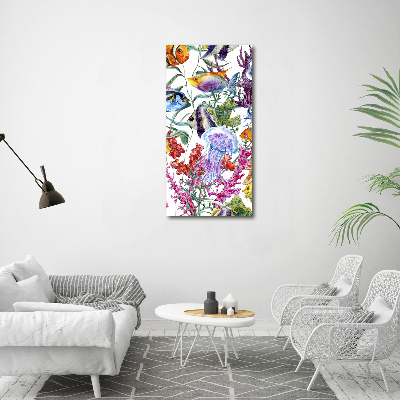 Quadro su tela canvas verticale Mondo sottomarino