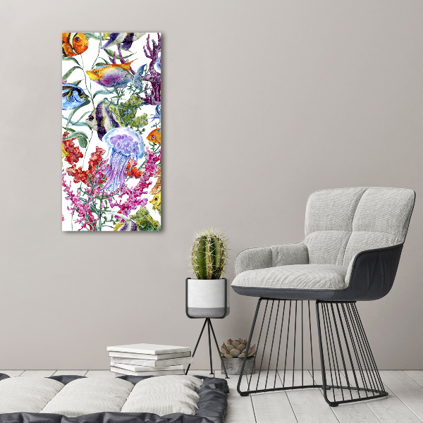 Quadro su tela canvas verticale Mondo sottomarino
