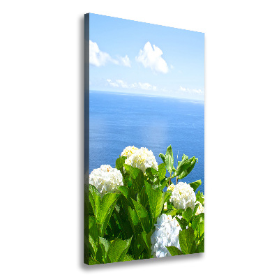 Quadro su tela canvas verticale Mare di ortensie