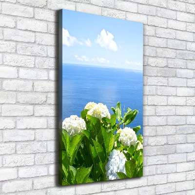 Quadro su tela canvas verticale Mare di ortensie