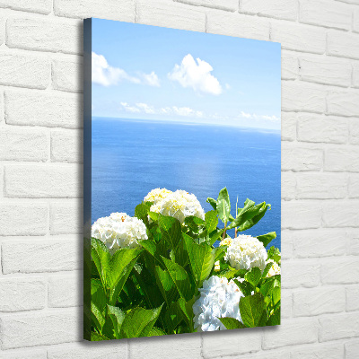 Quadro su tela canvas verticale Mare di ortensie