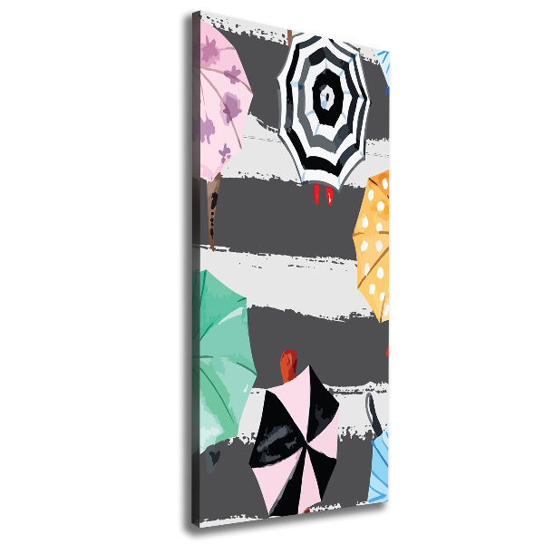 Quadro su tela canvas verticale Ombrelli colorati