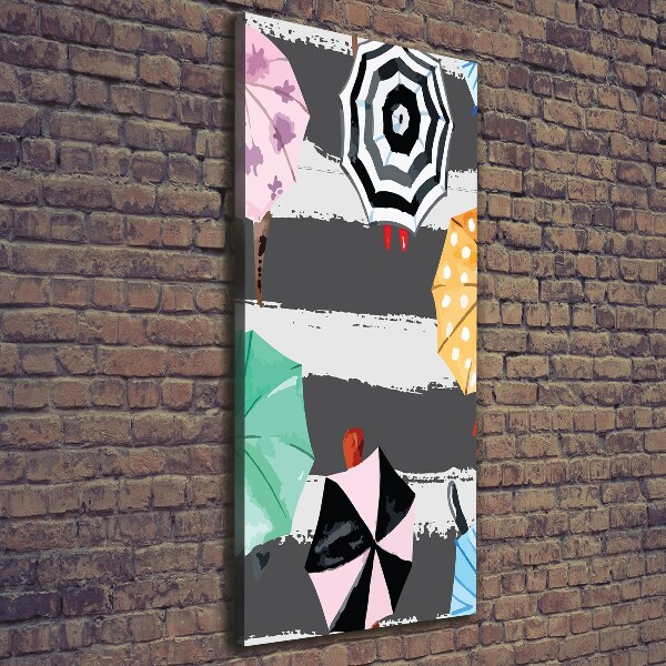 Quadro su tela canvas verticale Ombrelli colorati