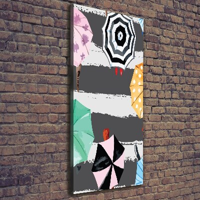 Quadro su tela canvas verticale Ombrelli colorati