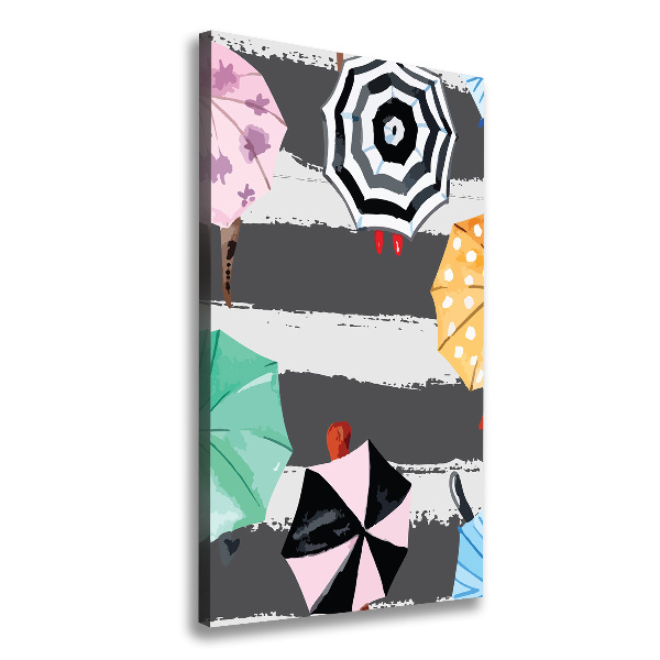 Quadro su tela canvas verticale Ombrelli colorati