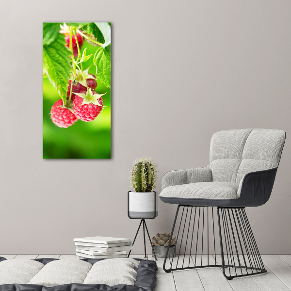 Quadro su tela canvas verticale Lamponi sul cespuglio
