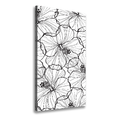 Quadro su tela canvas verticale Ibisco