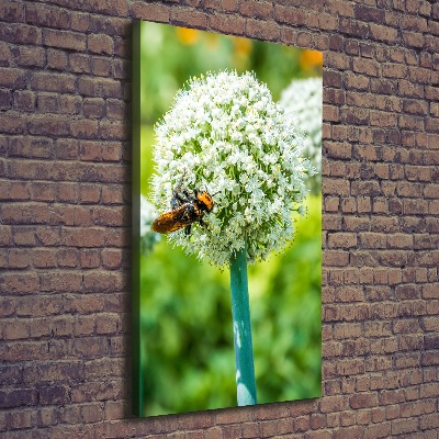 Quadro su tela canvas verticale Fiori d'aglio