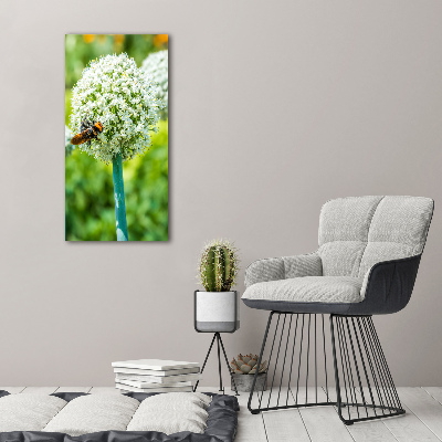 Quadro su tela canvas verticale Fiori d'aglio