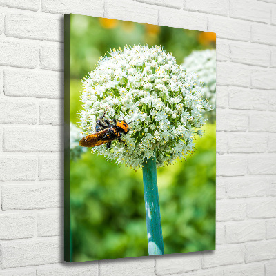 Quadro su tela canvas verticale Fiori d'aglio