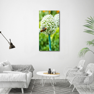 Quadro su tela canvas verticale Fiori d'aglio
