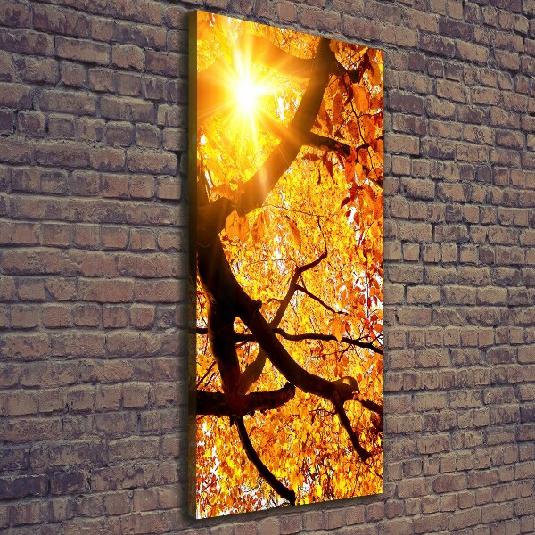 Quadro su tela canvas verticale Albero autunnale