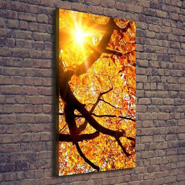 Quadro su tela canvas verticale Albero autunnale