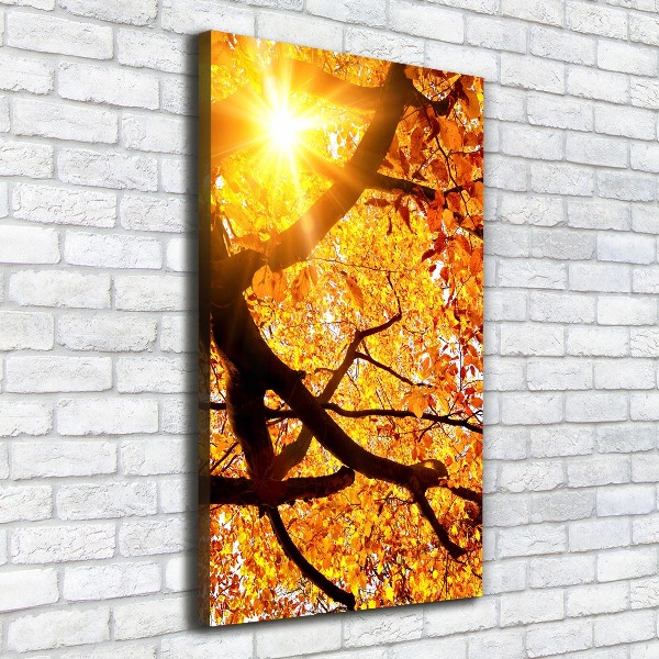 Quadro su tela canvas verticale Albero autunnale
