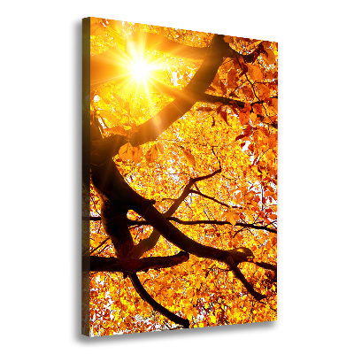 Quadro su tela canvas verticale Albero autunnale