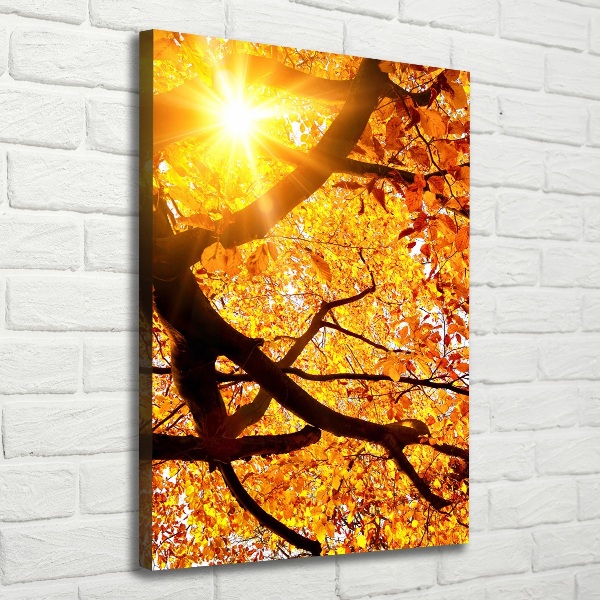Quadro su tela canvas verticale Albero autunnale