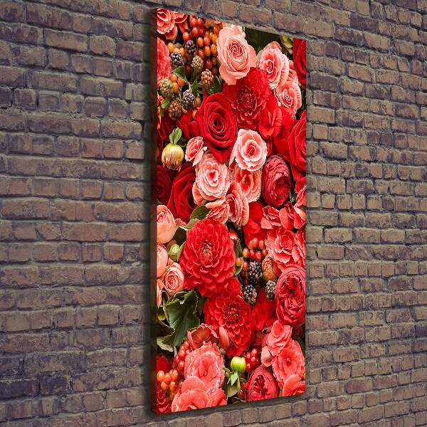 Quadro su tela canvas verticale Un mazzo di fiori
