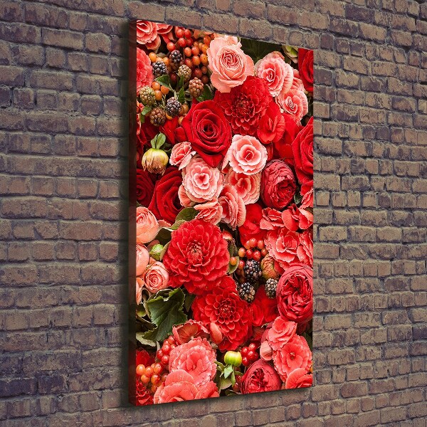 Quadro su tela canvas verticale Un mazzo di fiori
