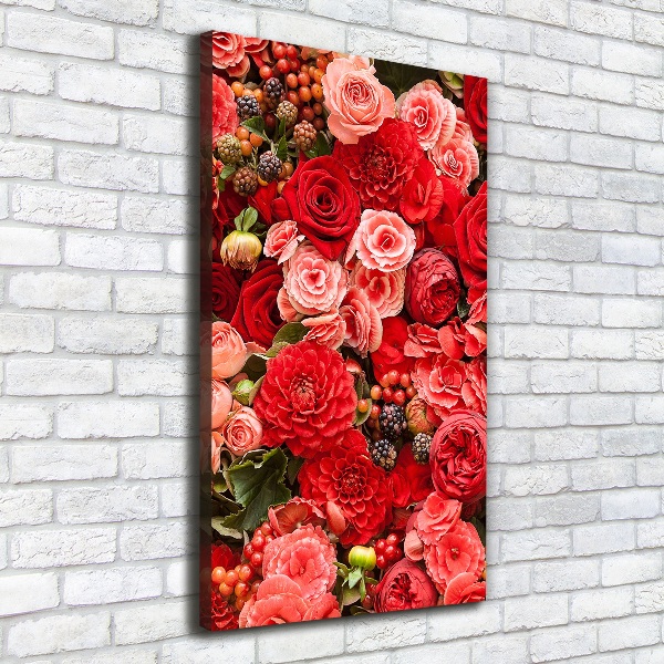 Quadro su tela canvas verticale Un mazzo di fiori