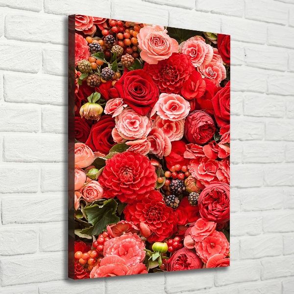 Quadro su tela canvas verticale Un mazzo di fiori