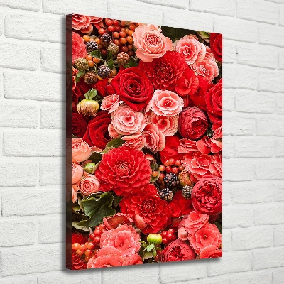 Quadro su tela canvas verticale Un mazzo di fiori