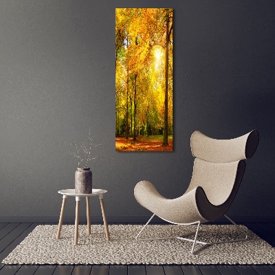 Quadro su tela canvas verticale Foresta in autunno