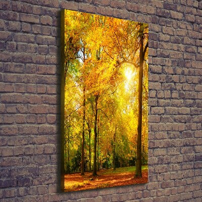 Quadro su tela canvas verticale Foresta in autunno