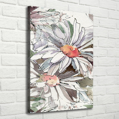 Quadro foto su tela verticale Margherite
