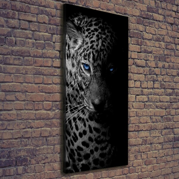 Stampa quadro su tela verticale Leopardo