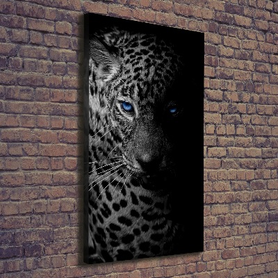 Stampa quadro su tela verticale Leopardo