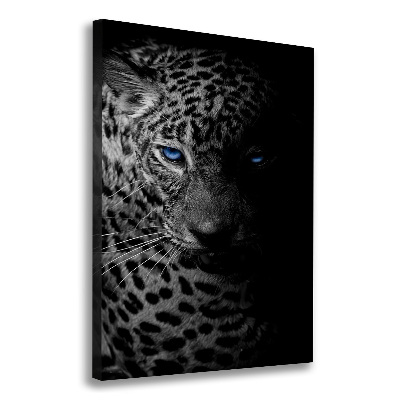 Stampa quadro su tela verticale Leopardo