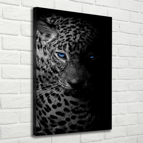 Stampa quadro su tela verticale Leopardo