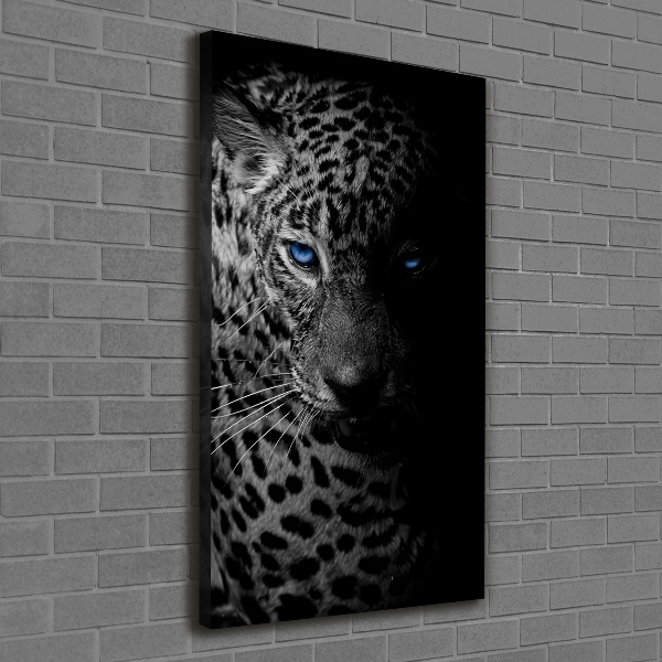 Stampa quadro su tela verticale Leopardo