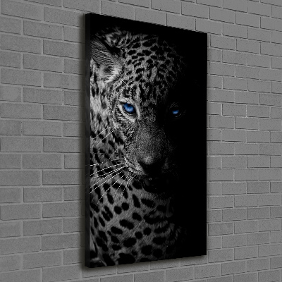 Stampa quadro su tela verticale Leopardo