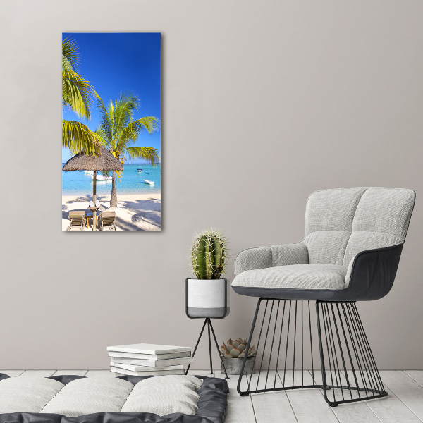 Quadro foto su tela verticale Spiaggia tropicale